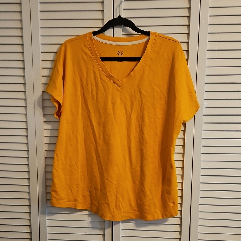 Isaac Mizrahi Women's V-Neck Tee - Sunny Yellow